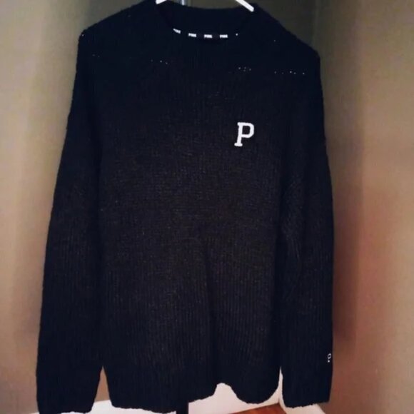 VS PINK BLACK BOYFRIEND KNIT SWEATER - Picture 7 of 8